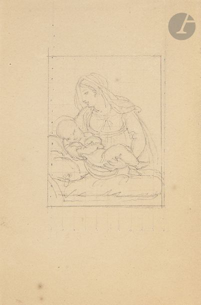 null Attribué à François GÉRARD, 
dit Baron GÉRARD (1770 - 1837)
Vierge à l’Enfant
Crayon...