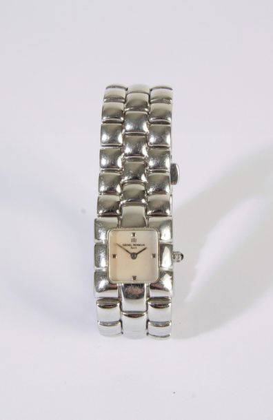 null HERBELIN. Montre bracelet de dame en acier. Mouvement à quartz.