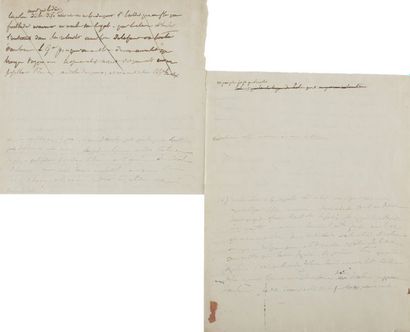 null NAPOLÉON Ier (1769-1821) Empereur.
MANUSCRIT autographe ; 4 pages in-4 d’un...