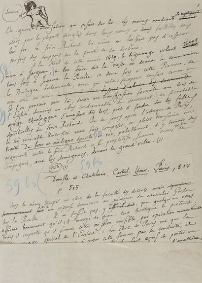 null FRANCE Anatole (1844-1924) écrivain.
manuscrits et notes autographes, et épreuves...