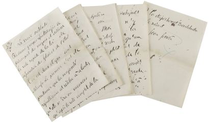 null JAURÈS Jean (1859-1914) homme politique.
4 manuscrits autographes signés « Jean...