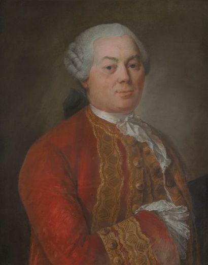 null ÉCOLE FRANÇAISE du XVIIIe siècle
Portrait d’homme à la redingote rouge
Pastel.
(Quelques...