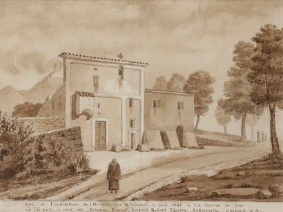 null Louis BENOIS (1796 - 1873)
Golf de Pozzuoli - Porte Napolitaine - Vue de l’habitation...