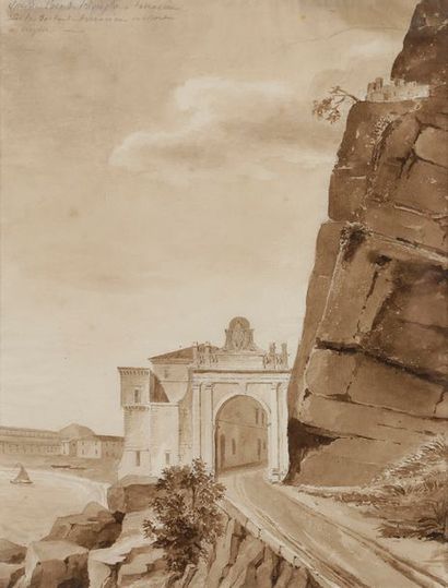 null Louis BENOIS (1796 - 1873)
Golf de Pozzuoli - Porte Napolitaine - Vue de l’habitation...