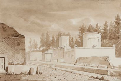 null Louis BENOIS (1796 - 1873)
Vue du Château de la Reine Anne, Naples - L’arche...