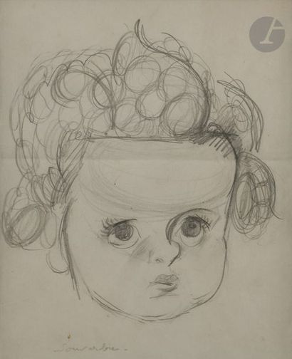 null Jean SOUVERBIE (1891-1981)
Portrait de femme, 1922
Mine de plomb.
Signée et...