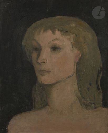 null Jean SOUVERBIE (1891-1981)
Portrait de jeune femme, 1949
Huile sur toile.
Non...