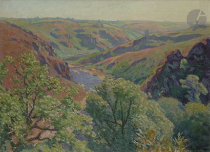 null Henri PAILLER (1876-1954)
La Creuse le matin à Vitrat, 1903
Huile sur toile.
Signée...