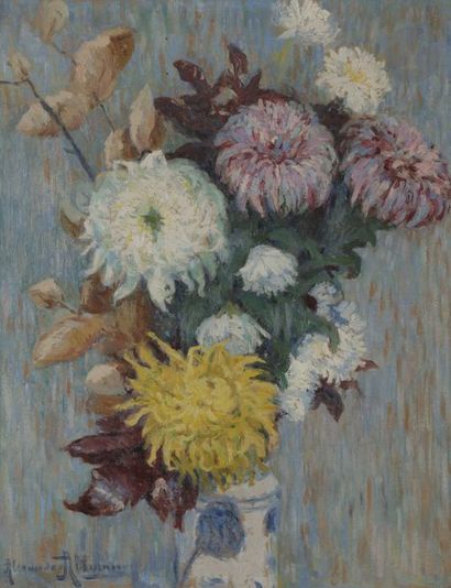 null Alexandre ALTMANN (1878-1932)
Vase de fleurs
Huile sur toile.
Signée en bas...