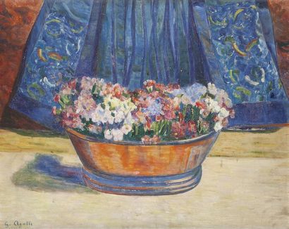 null Georgette AGUTTE (1867-1922)
Coupe de fleurs, 1911
Huile sur toile.
Signée et...