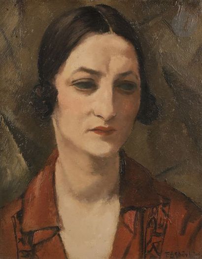 null François EBERL (1887-1962)
Portrait de femme, 1925
Huile sur toile.
Signée,...