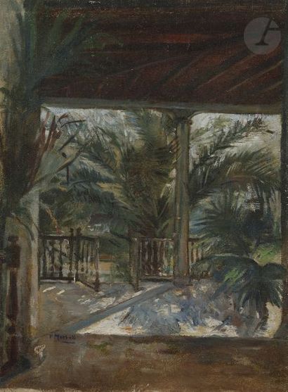 null Luisa Fernandez MORRELL (1897-1952)
La Terrasse
Huile sur toile contrecollée...