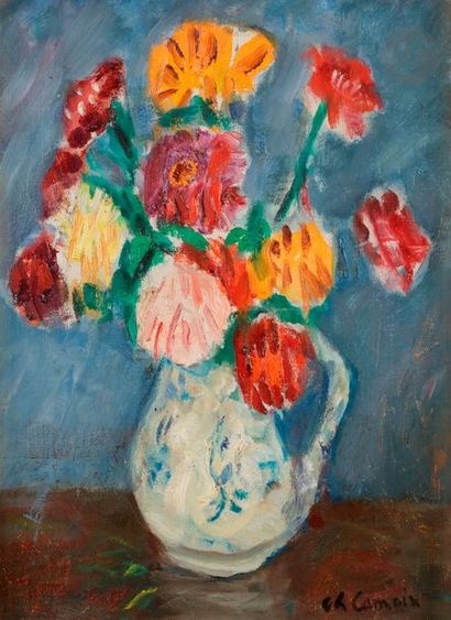 null Charles CAMOIN (1879-1965)
Bouquet de fleurs
Huile sur toile.
Signée en bas...