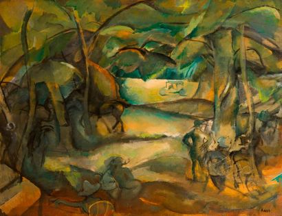 null Jiri Karpeles, dit Georges KARS (1882-1945)
Le Repos au bois, vers 1916
Huile...