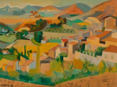 null André LHOTE (1885-1962)
Paysage de Mirmande, 1938
Huile sur toile.
Signée et...