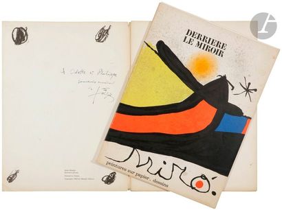 null MIRÓ (Joan).
Derrière le miroir. Miró, peintures sur papier, dessins.
Paris...