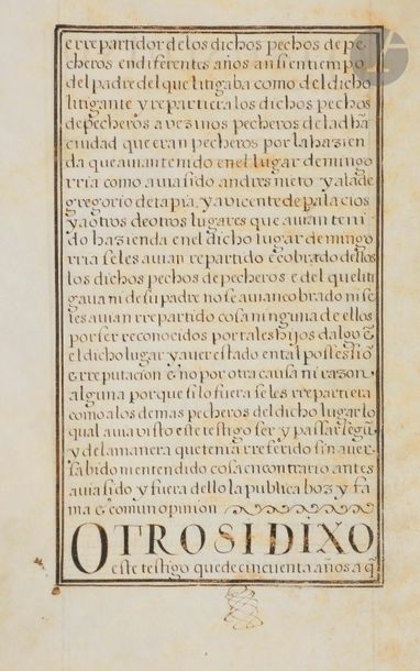 null Douze feuillets de Cartas ejecutorias (lettres de noblesse) de Juan de Villaquirán...