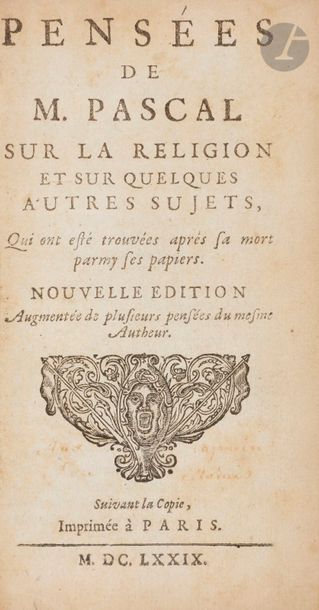 null PASCAL (Blaise).
Pensées de M. Pascal sur la religion et sur quelques autres...