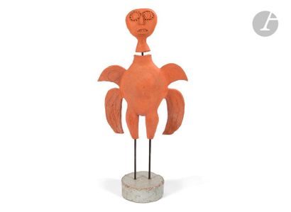 null GUIDETTE CARBONELL (1910-2008)
Idole, double face, pièce unique, circa 1960
Sculpture.
Épreuve...
