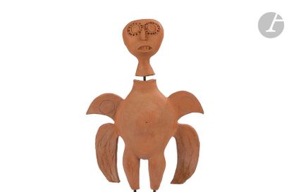 null GUIDETTE CARBONELL (1910-2008)
Idole, double face, pièce unique, circa 1960
Sculpture.
Épreuve...