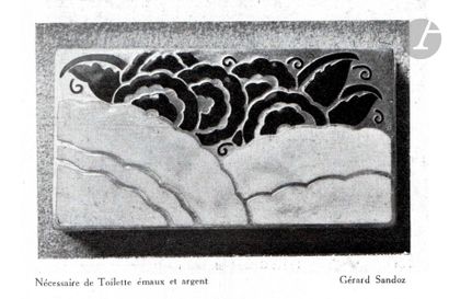 null GÉRARD SANDOZ (1902-1995)
Motifs géométriques et fleurs stylisées, 1924
Rare...