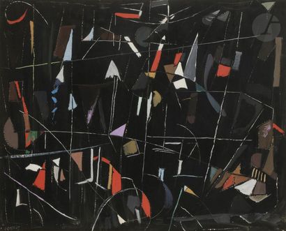 null André LANSKOY [russe] (1902-1976)
Composition abstraite
Gouache.
Signée en bas...