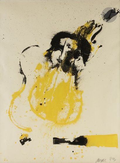 null ARMAN (1928-2005)
Colère, 1973
Gouache et acrylique sur papier.
Signée et datée...