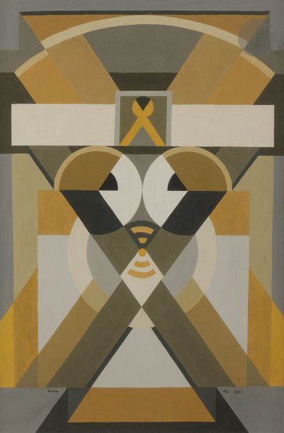 null Auguste HERBIN (1882-1960)
Composition, 1920
Gouache.
Signée en bas à gauche...