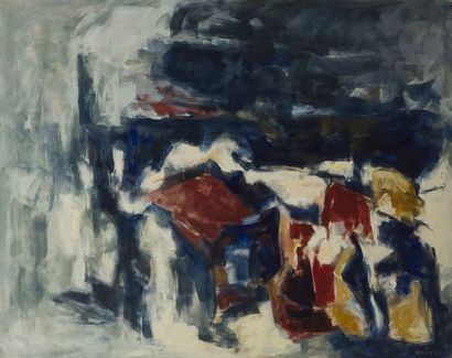 null Paul KALLOS [hongrois] (1928-2001)
Composition, 1960
Huile sur toile.
Signée...