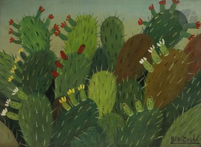 null Bibi ZOGBE [libanaise] (1890-1973)
Cactus
Huile sur isorel.
Signée en bas à...