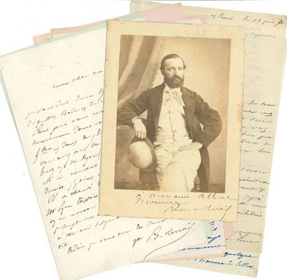 null Pierre-Alexis PONSON DU TERRAIL (1829-1871). 24 L.A.S. et une photographie avec...