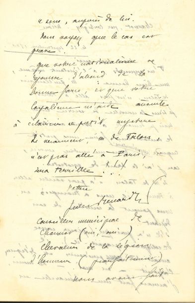 null Jules RENARD (1864-1910). 5 L.A.S., 1899-1900, à Louis Paillard ; 7 pages in-8
Correspondance...