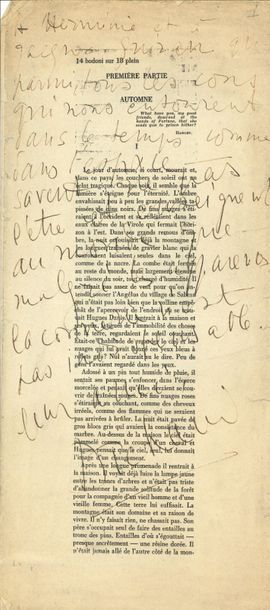 null André de RICHAUD. Épreuves, La Fontaine des Lunatiques, [Grasset, 1932] ; placards...