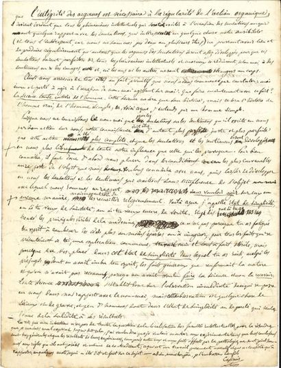 null Casimir BROUSSAIS (1803-1847) médecin. 3 L.A.S. et un manuscrit autographe signé,...