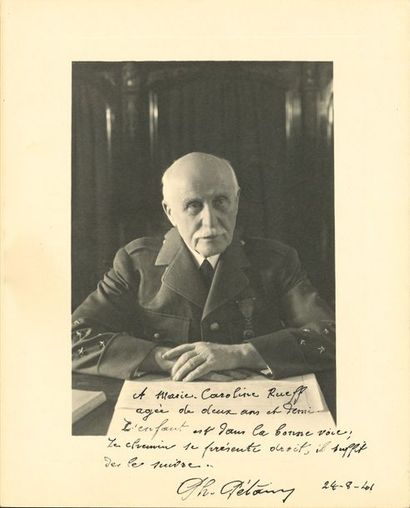 null Philippe PÉTAIN (1857-1951) maréchal, chef de l’État français. Photographie...