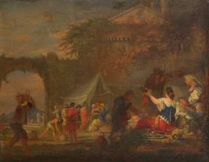 null 
Domenicus Van WIJNEN dit ASCANIUS (Amsterdam 1661 - après 1690)
Campements...