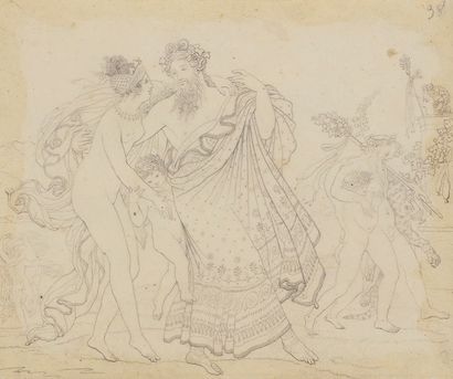 null 
École française du XIXe siècle
Album de 54 dessins sur Anacréon, d’après Girodet
Crayon...