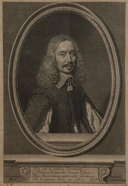 null Claude Mellan (1601-1688) Autoportrait. 1635. Burin. 152 x 220. Préaud 172....