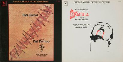 null [ANDY WARHOL] - Claudio GIZZI Lot de deux 33 T Musique de film « Dracula » et...
