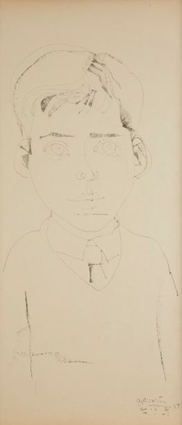 null Avigdor ARIKHA (1929-2010)
Etude pour un portrait de David de Rothschild, 1955
Crayon...