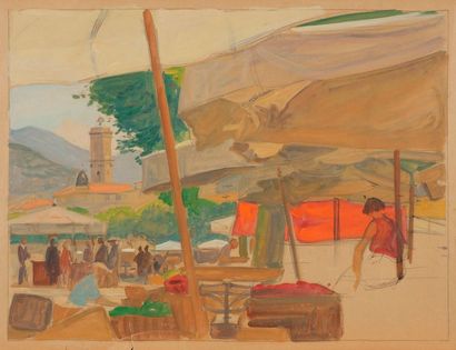 null Tony MINARTZ (1873-1944)
Scènes de marché
7 aquarelles.
Non signées.
Environ...
