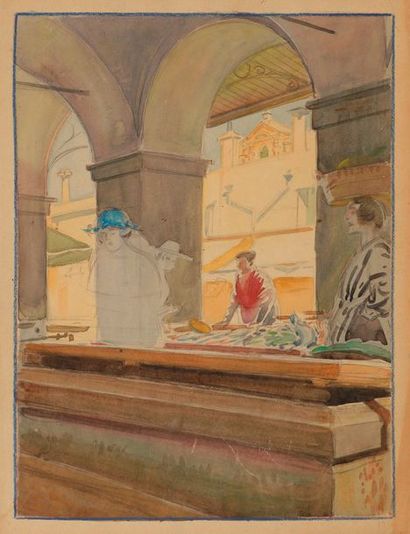 null Tony MINARTZ (1873-1944)
Scènes de marché
7 aquarelles.
Non signées.
Environ...