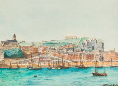 null Ed. THIBAULT (XIXe-XXe siècle)
Port normand, 1931
Aquarelle.
Signée et datée...