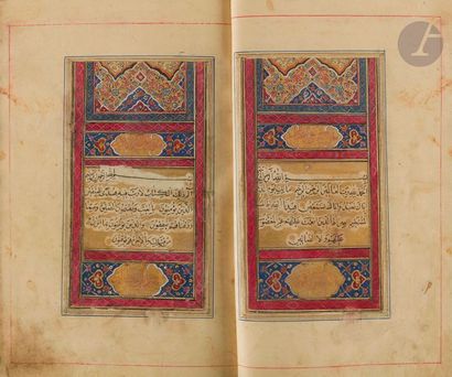null Coran complet composite, Iran, signé Mir Muhammad al-Hamidi Hafiz al-Tabrizi...