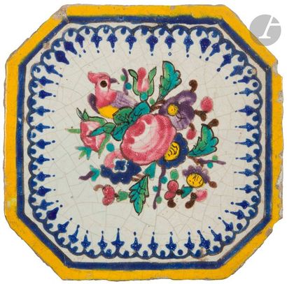 null Composition florale, Iran qâjâr, seconde moitié du XIXe siècle
Huit carreaux...