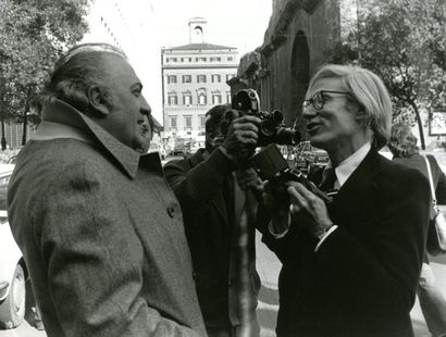 null Mimmo Frassineti

Rome, 1977. 

Andy Warhol et Federico Fellini. 

Épreuve argentique...