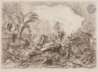 Giambattista PIRANESI (1720-1778) L’Arc de triomphe. (Pl. des Grotteschi). Après...