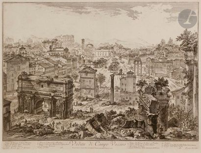 Giambattista PIRANESI (1720-1778) Veduta di Campo Vaccino (le Forum romain). 1775....
