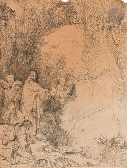 Rembrandt Harmensz. van Rijn (1606-1669) La Résurrection de Lazare (petite pl.)....