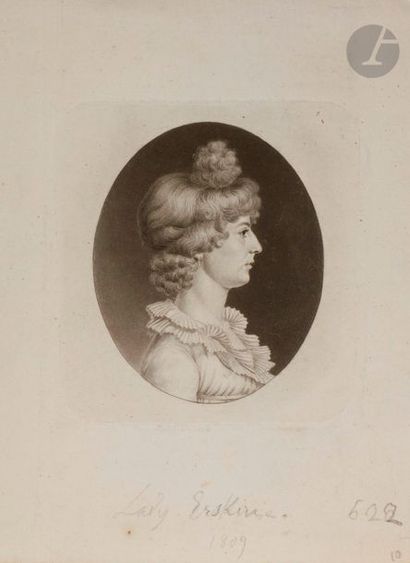 Charles Balthazar Julien Févret de Saint-Mémin (1770-1852) Portraits de personnages...